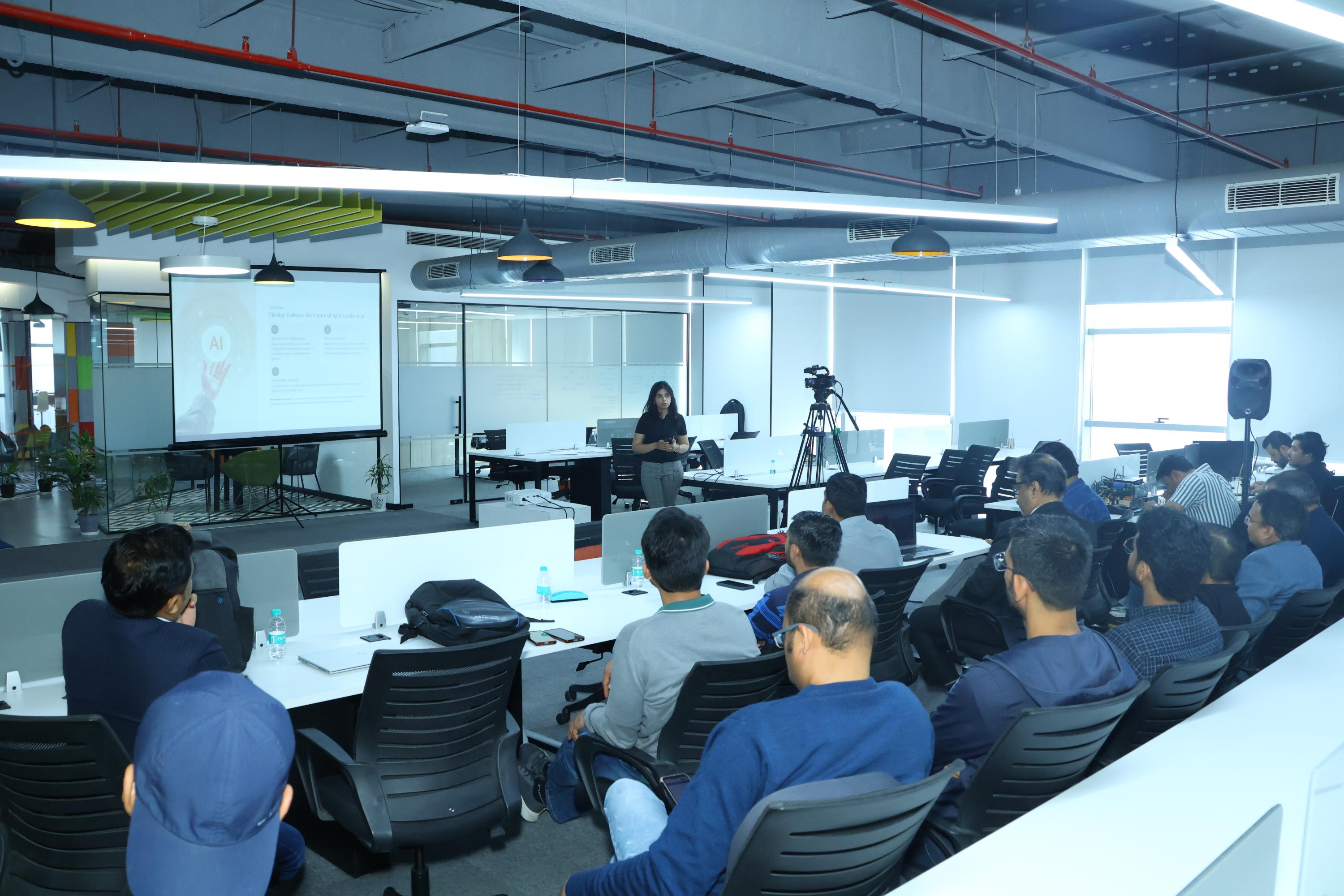 Shipra Srivastava presenting on Agentic AI Leadership at ALDI 2026